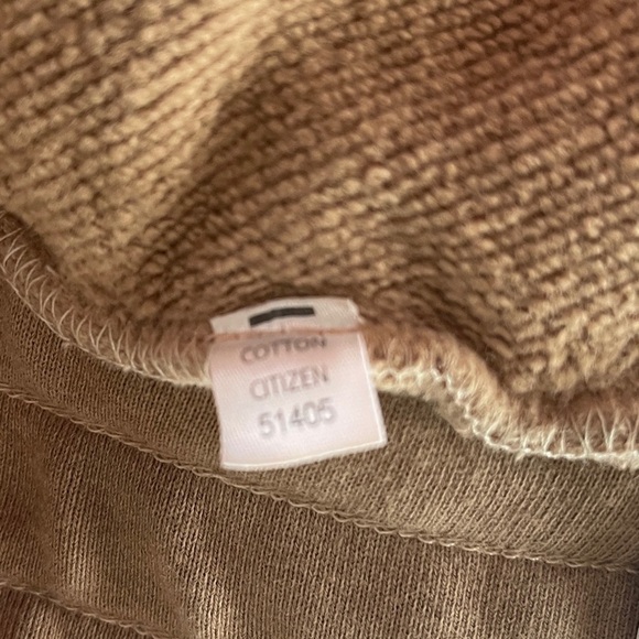 Cotton Citizen Tan Sweatpants with Velvet Stripe Trim Women's XL - Picture 9 of 9